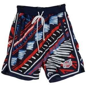 Houston Rockets Mitchell & Ness NBA Small Jersey Shorts Gameday Pattern Navy NWT